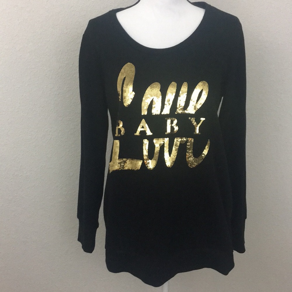 Motherhood Maternity Blk&Gold sweater szM
